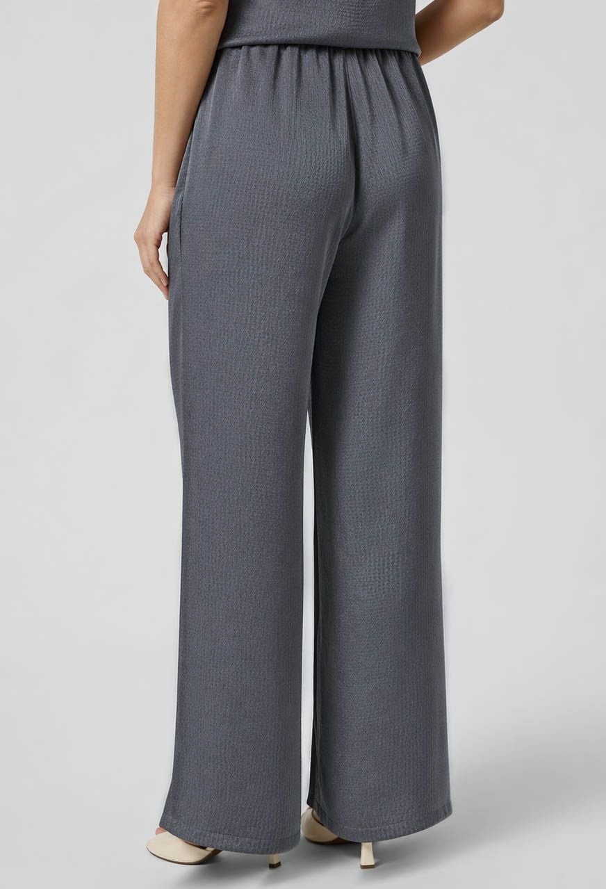 Брюки 9100-4 сіро-синій шовк-жатка 44(р)