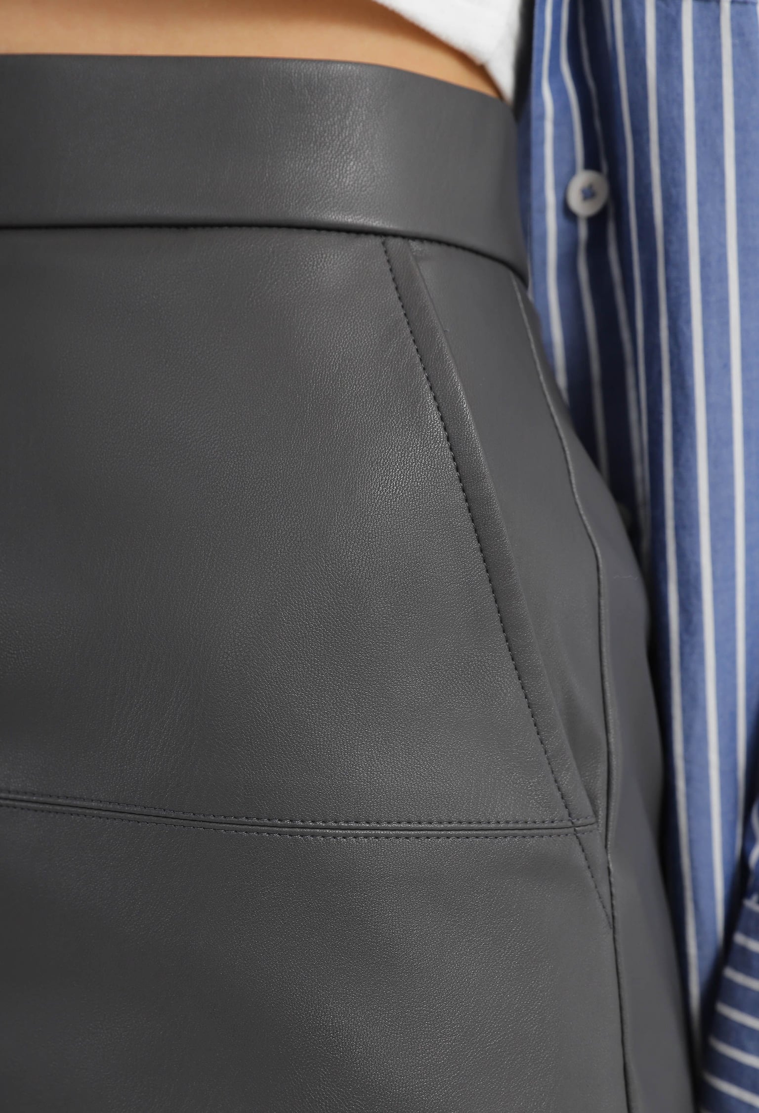 Спідниця 941-4 сірий шкіра на замші 36(р)