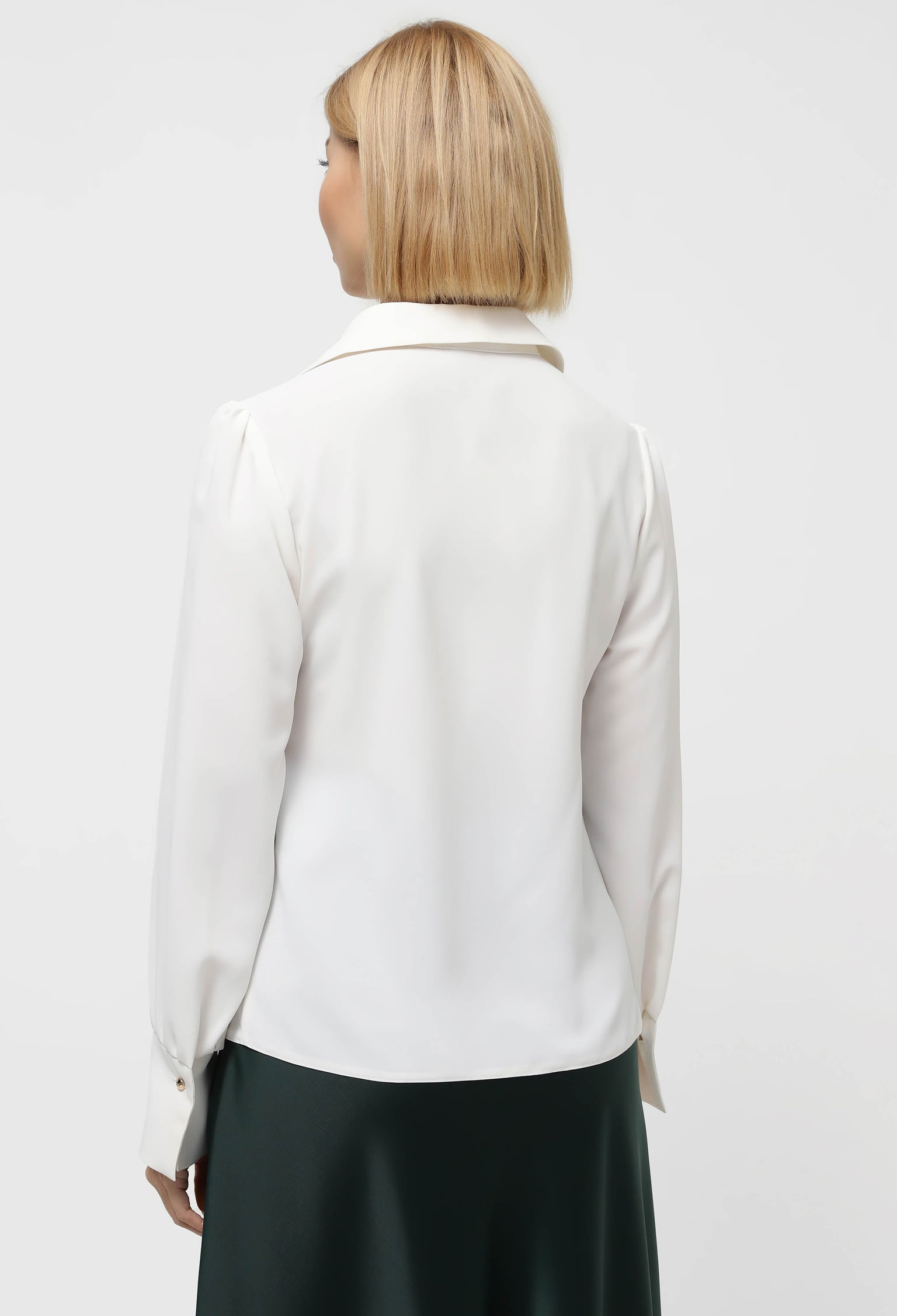 Блузка 5099-1 молочний креп-шовк 38(р)