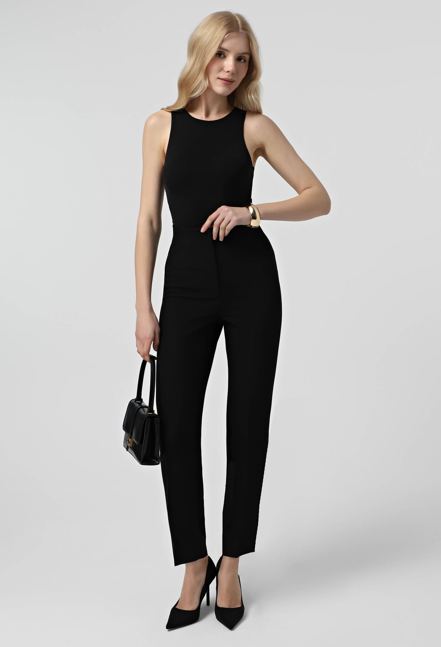 Брюки 9021-1 чорний костюмка 42(р)