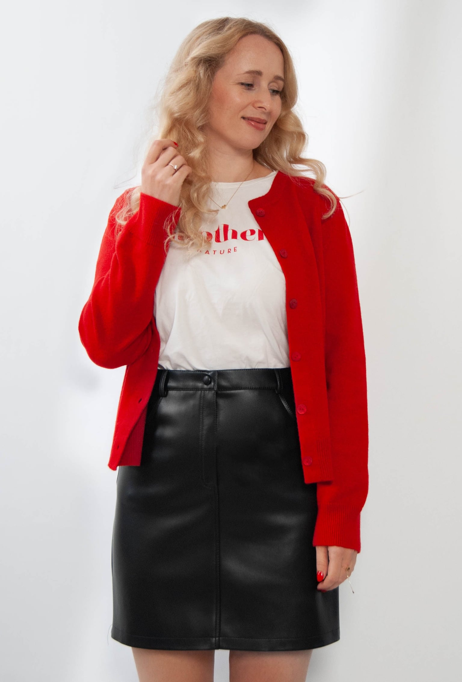 Спідниця 1294-1 чорний шкіра на замші 40(р)