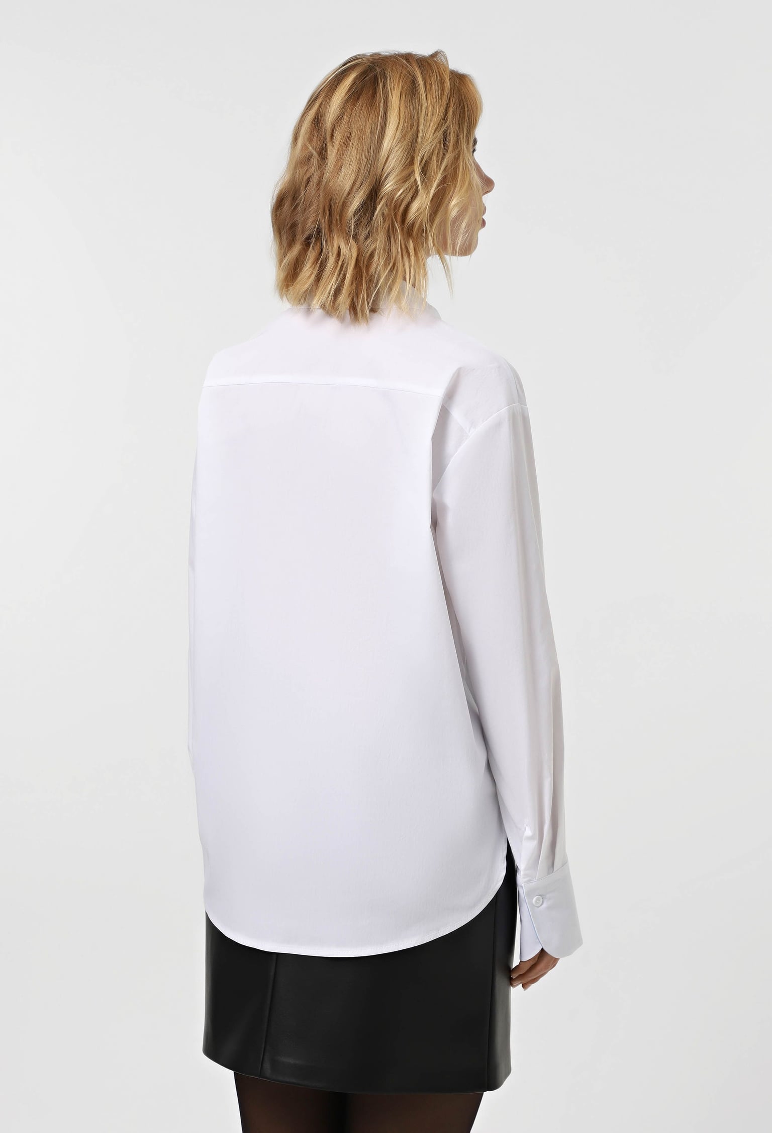 Блузка 5124 білий поплін 38(р)