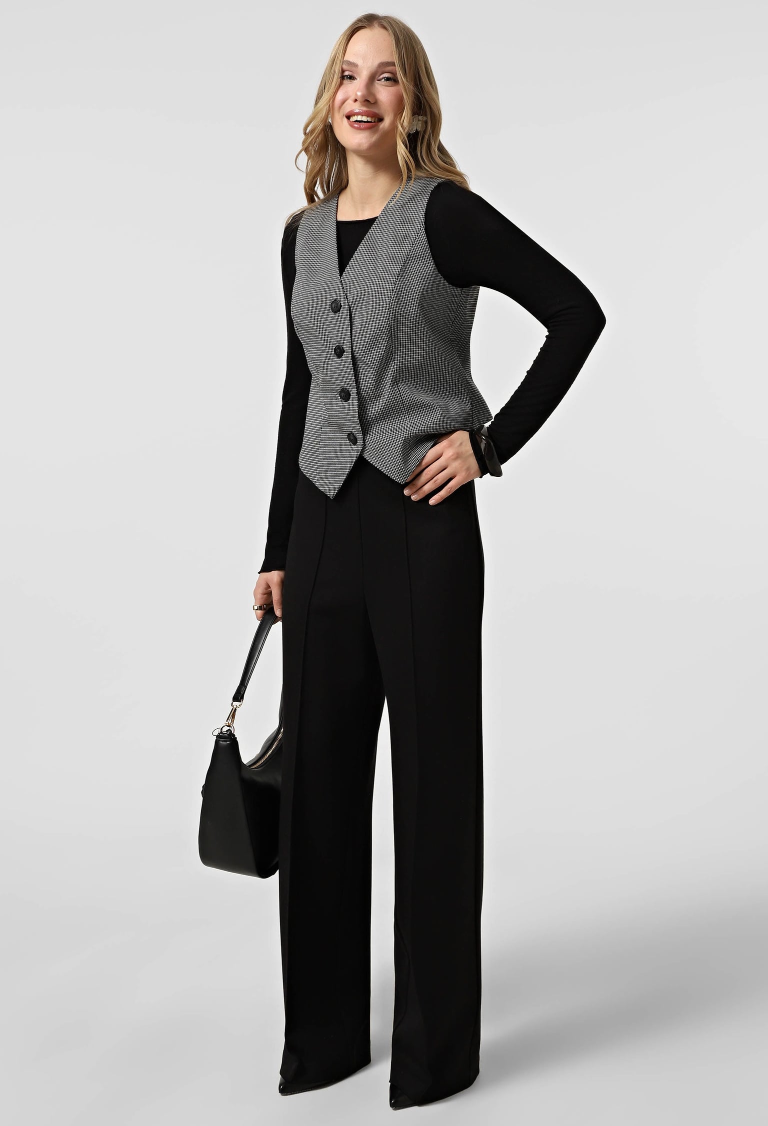 Брюки 9064 чорний трикотаж 36(р)