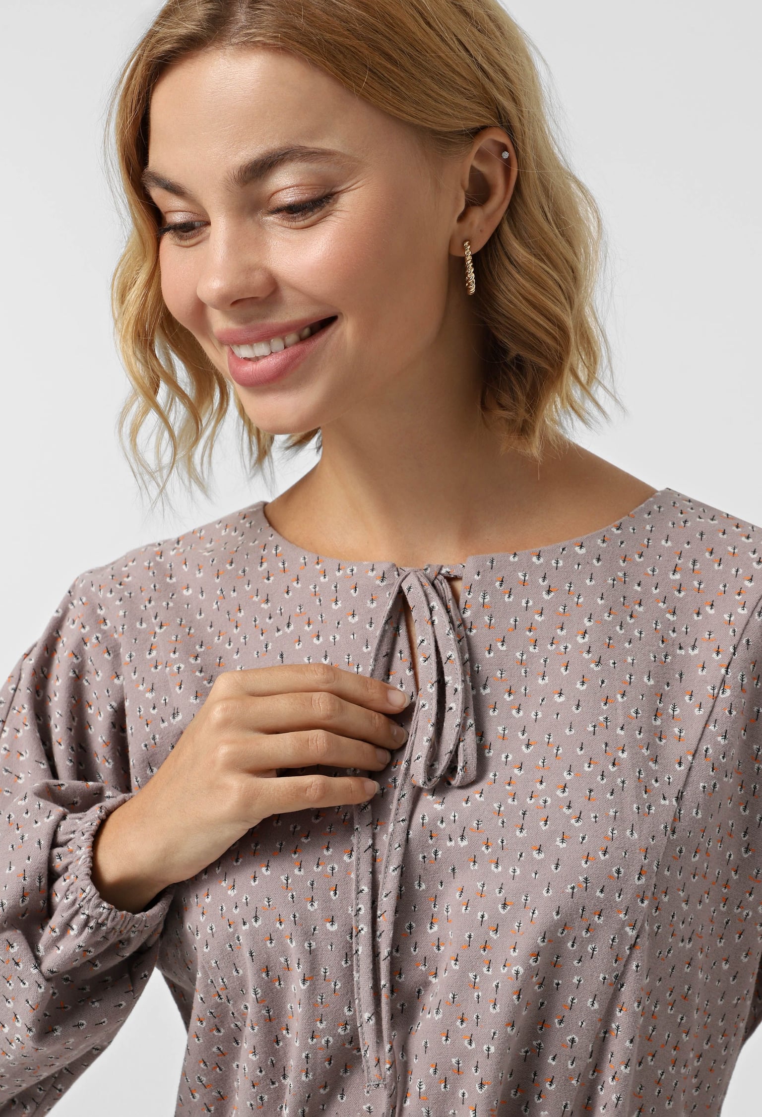 Плаття 7154 пильно-сірий, принт фланель 40(р)