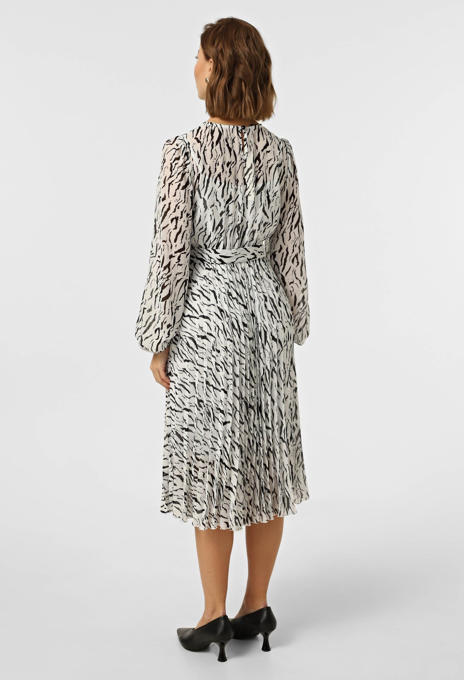 Плаття 7144-3 білий, принт шифон 44(р)