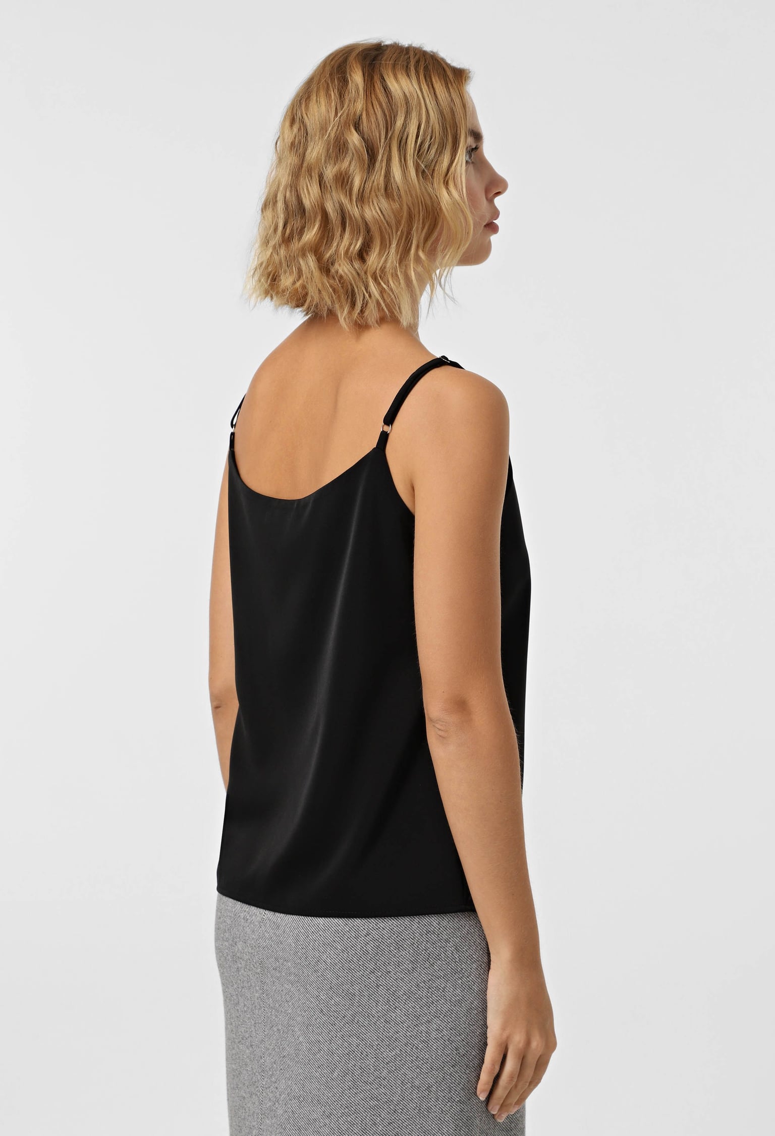 Блузка 5147-2 чорний атлас 36(р)