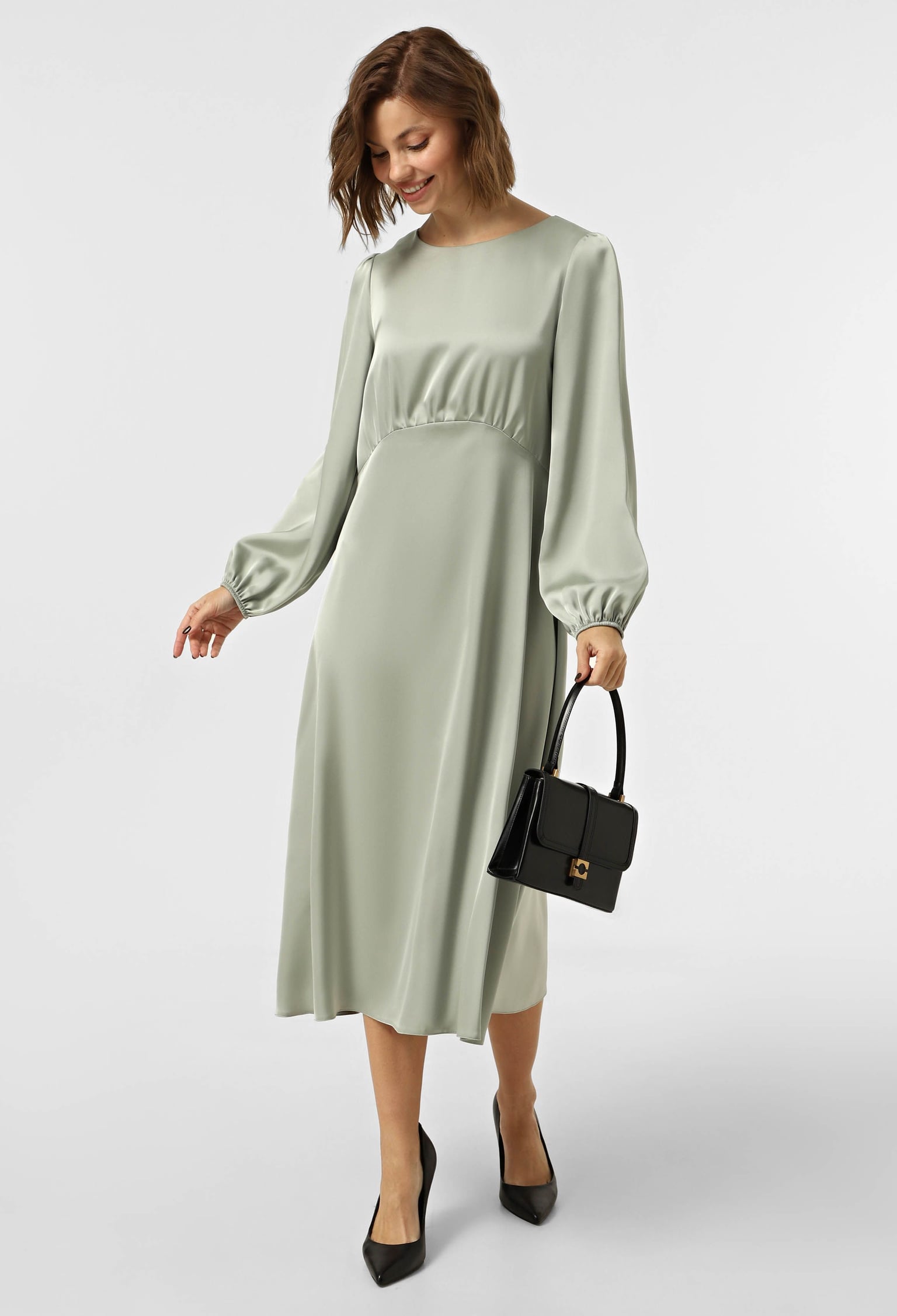 Плаття 7022-9 оливковий шовк-армані 44(р)