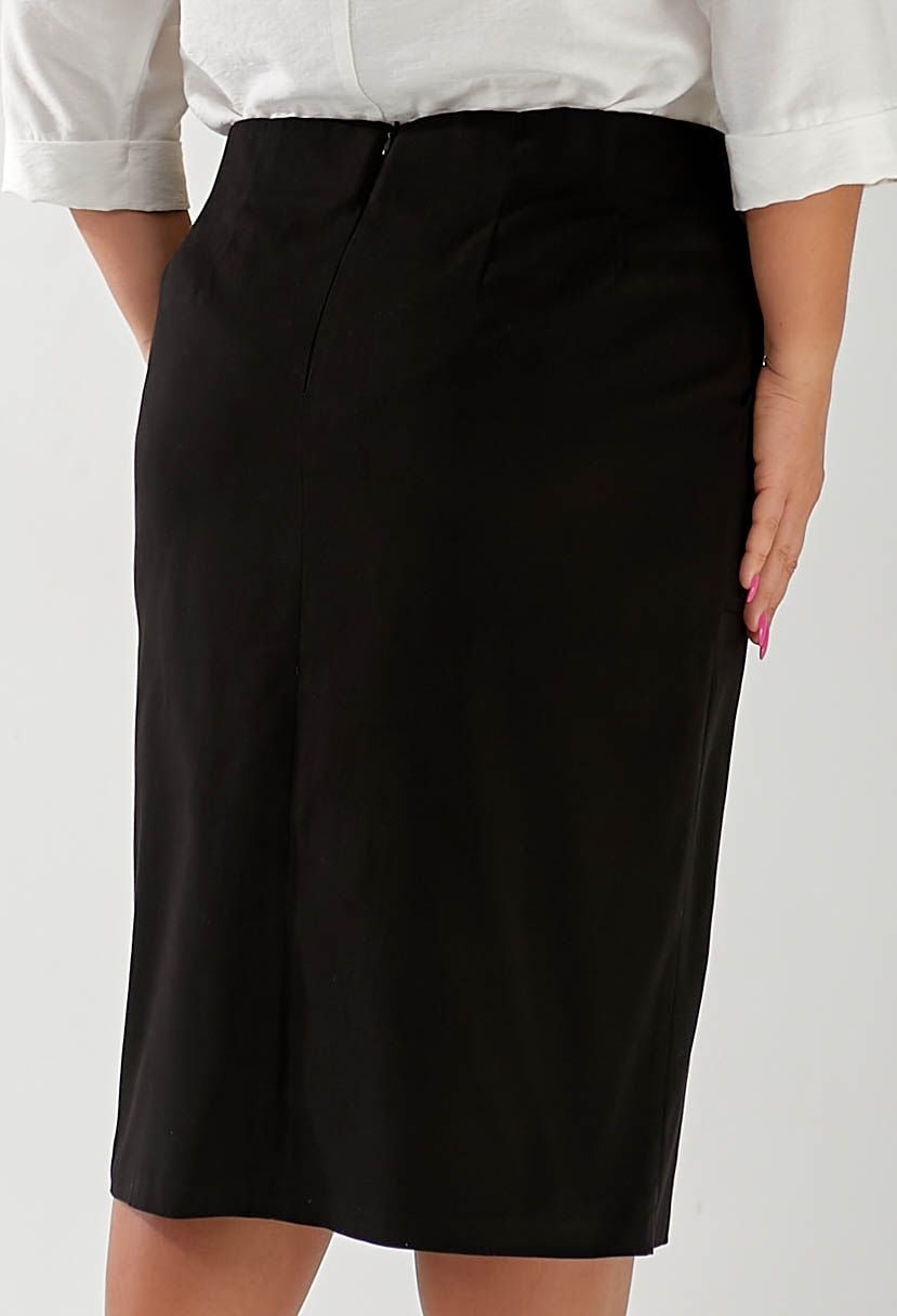 Спідниця 1323-1 чорний котон 48(р)