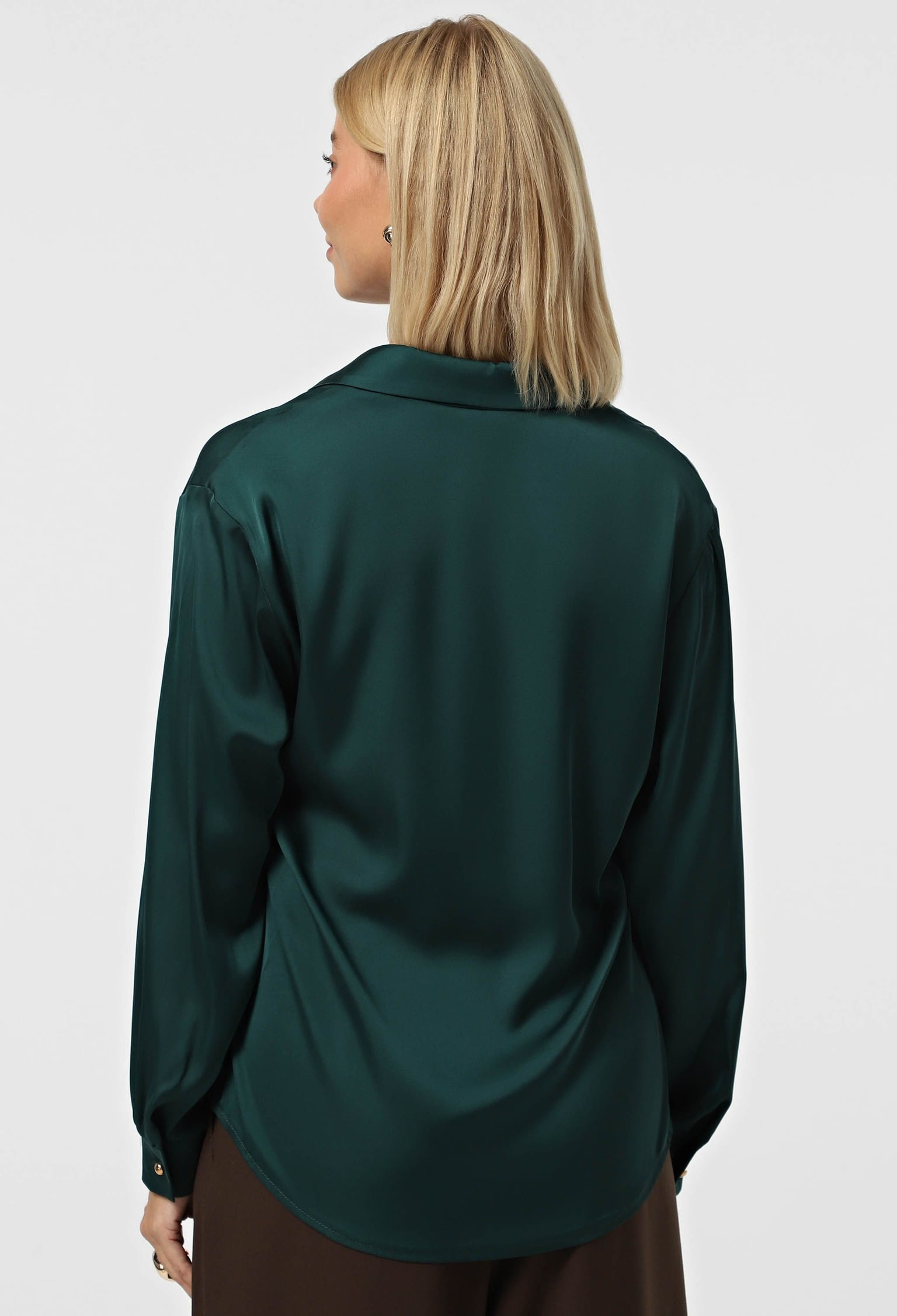 Блузка 5183 смарагдовий шовк-армані 40(р)