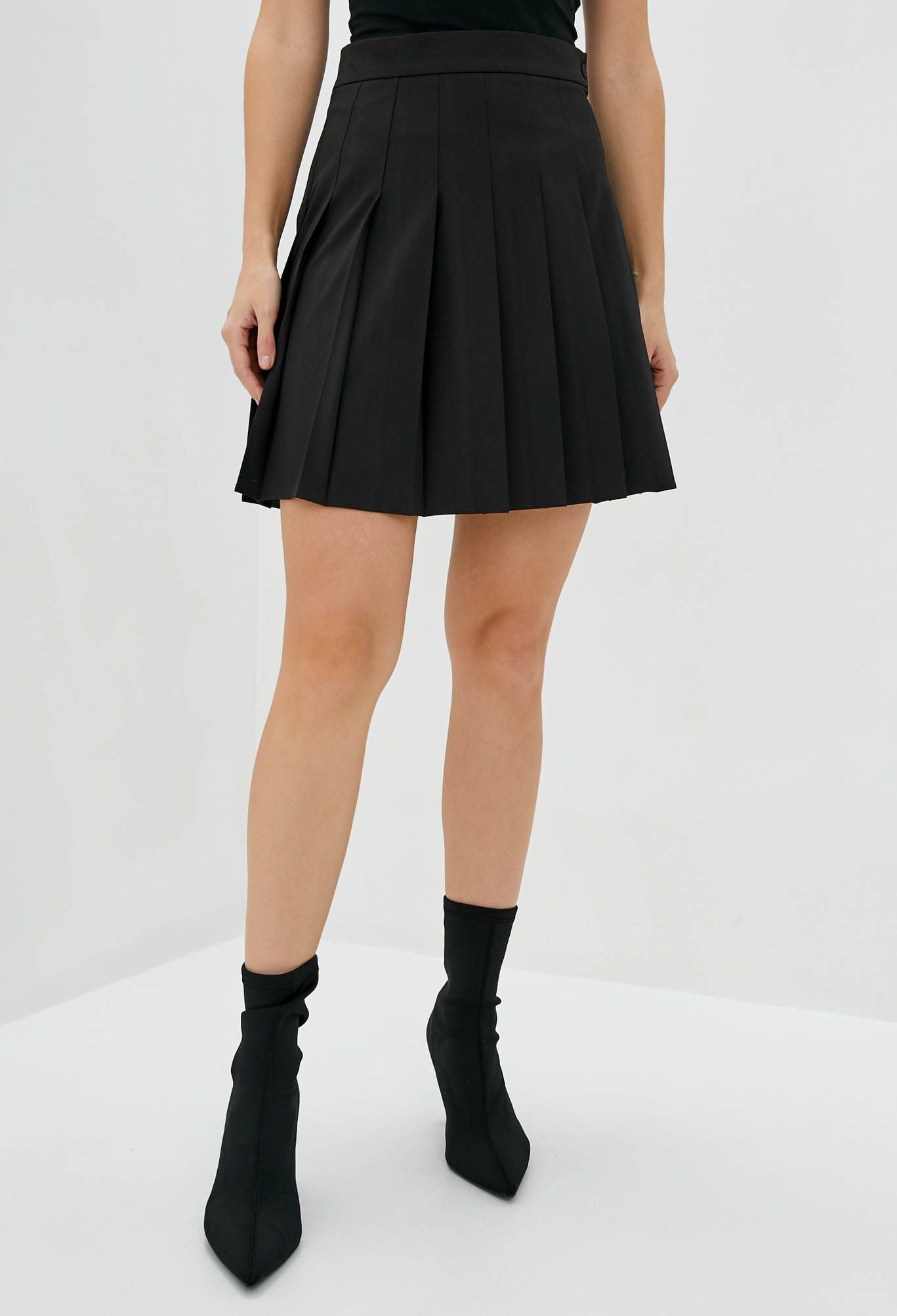 Спідниця 1150-15 чорний костюмка, складка гофре 42(р)