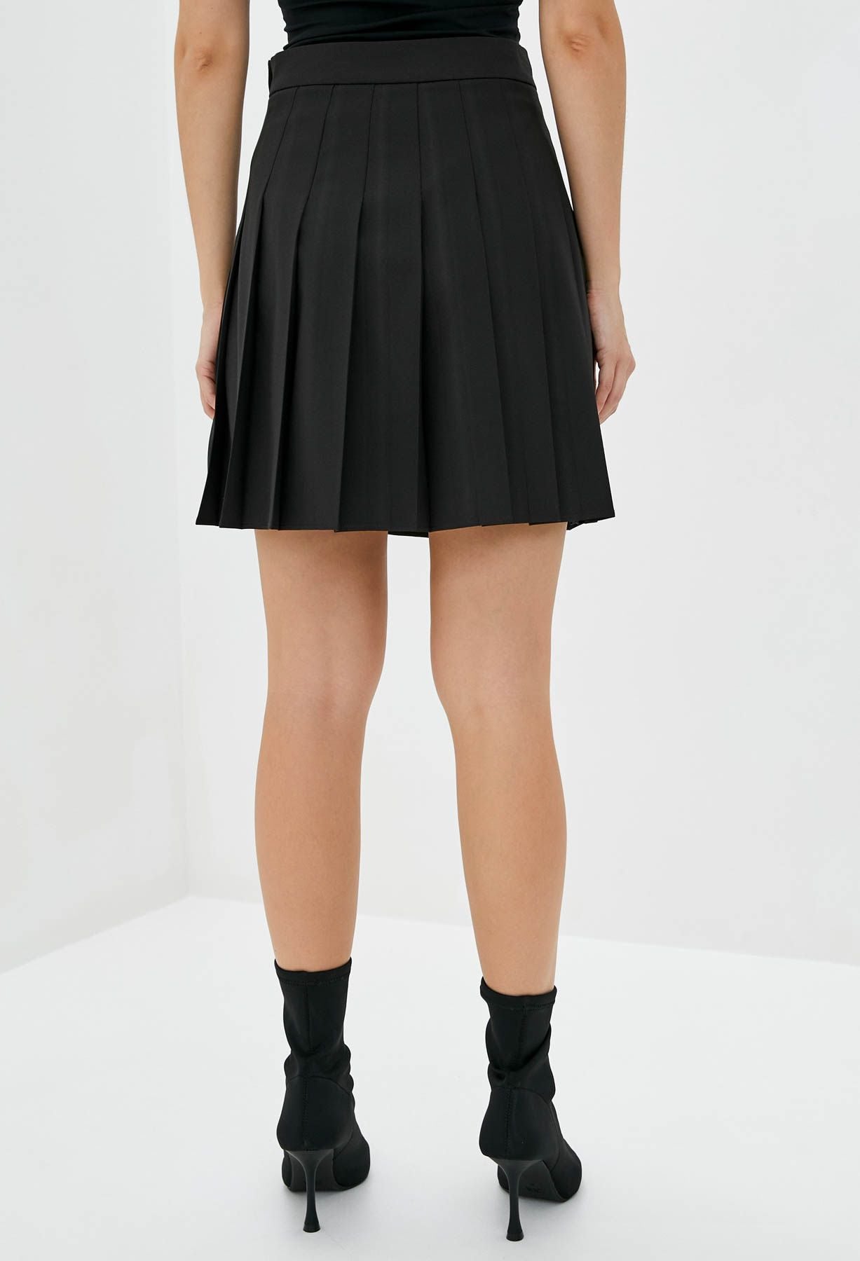 Спідниця 1150-15 чорний костюмка, складка гофре 42(р)