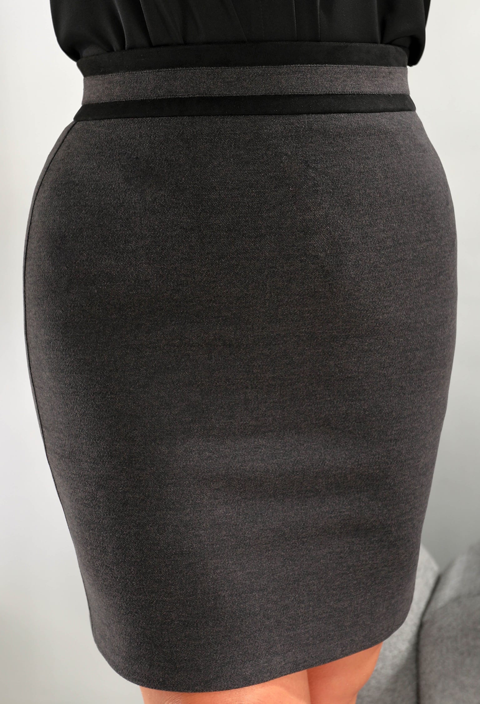 Спідниця 1514 темно-сірий кашемір 52(р)