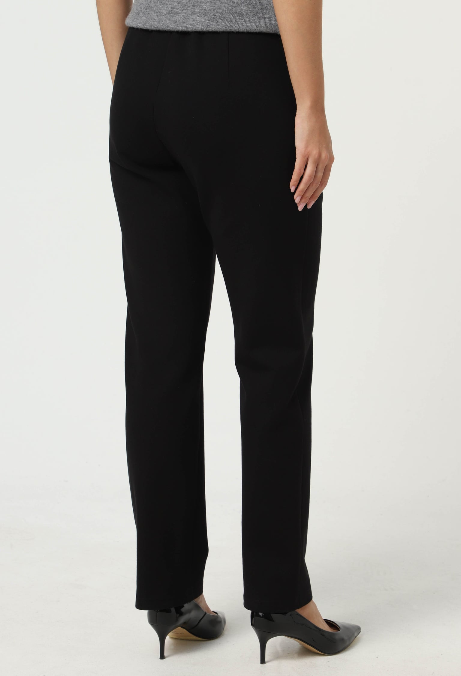 Брюки 9126 чорний утеплений трикотаж 46(р)