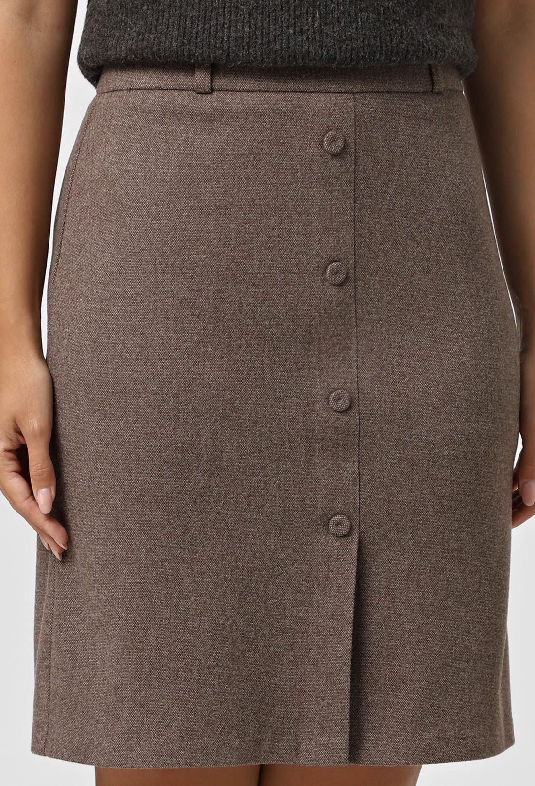 Спідниця 1527 темний беж кашемір 44(р)