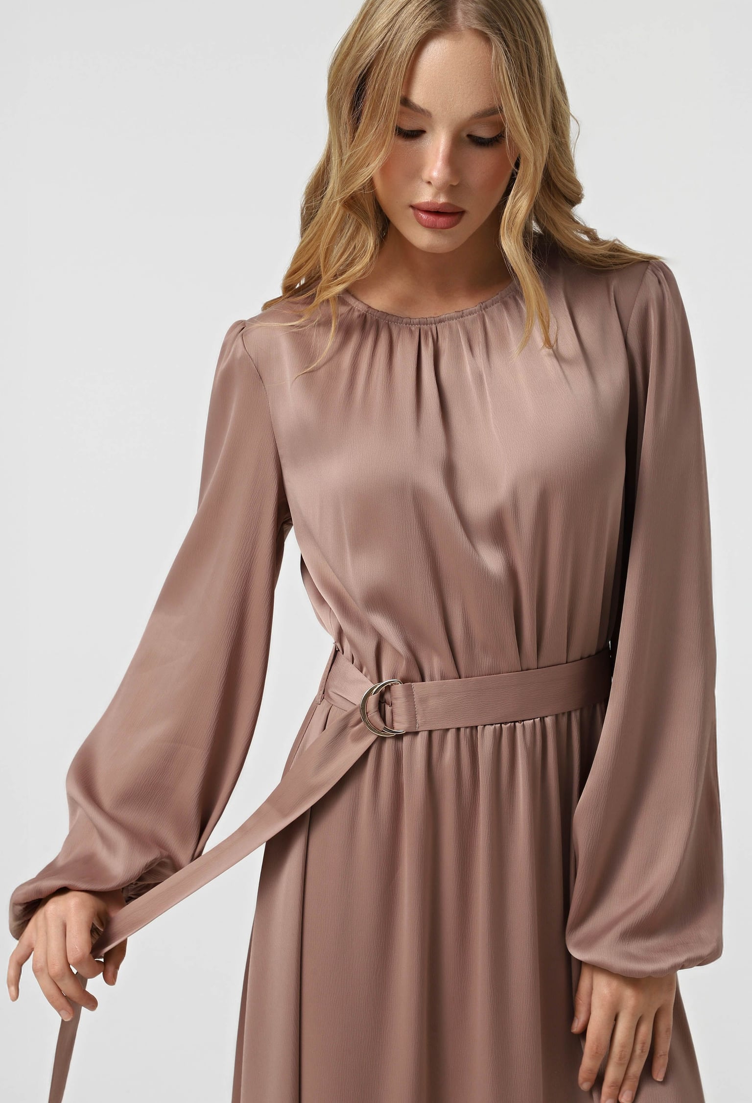 Плаття 7199-2 какао шовк-жатка 42(р)