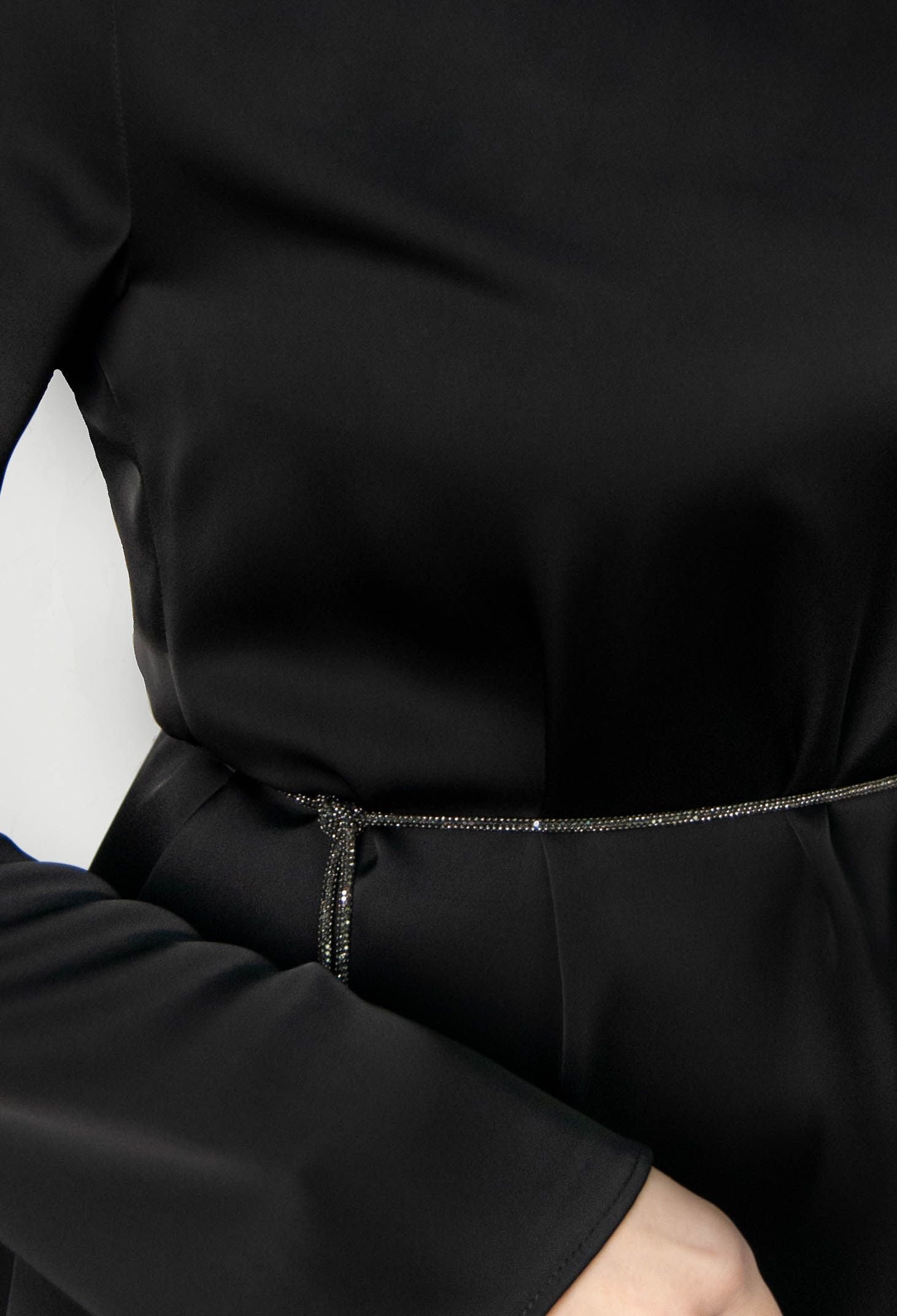 Плаття 7211 чорний атлас 40(р)