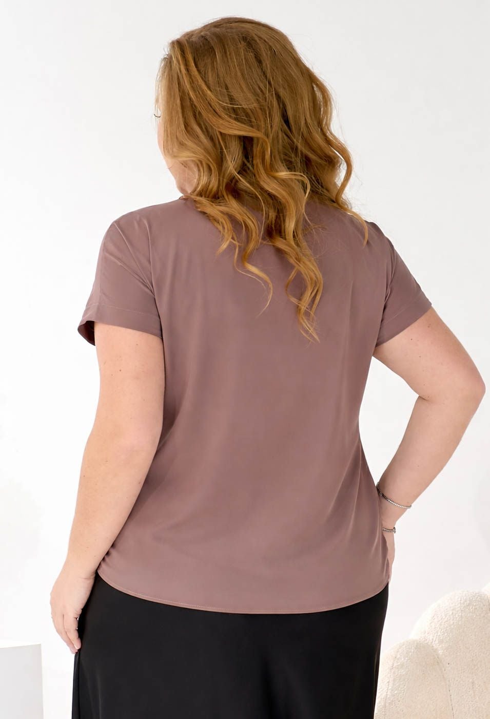 Блузка 5140-7 капучино атлас 48(р)